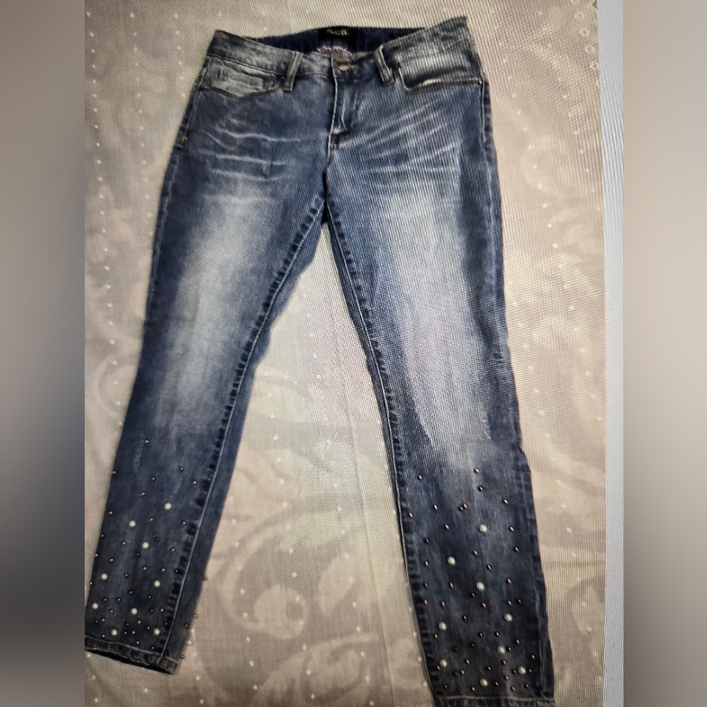 Nanette Lepore Hamilton Skinny With Pearl Beaded Size 4 Women's Jeans